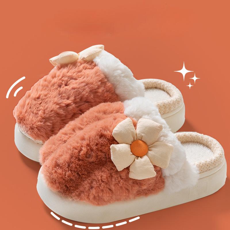 

Осенне-зимние хлопковые тапочки, женские плюшевые домашние тапочки на толстой подошве, теплые и милые мужские тапочки для пар
