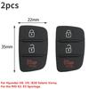 Car Replacement 3 Button Remote Key Fob Case Rubber Pad for Hyundai I10 I20 I30 IX35 for Kia K2 K5 Rio Sportage Flip Key Parts