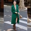 Bailuyu Women's 100% Wool Lapel Double-faced Long Coat