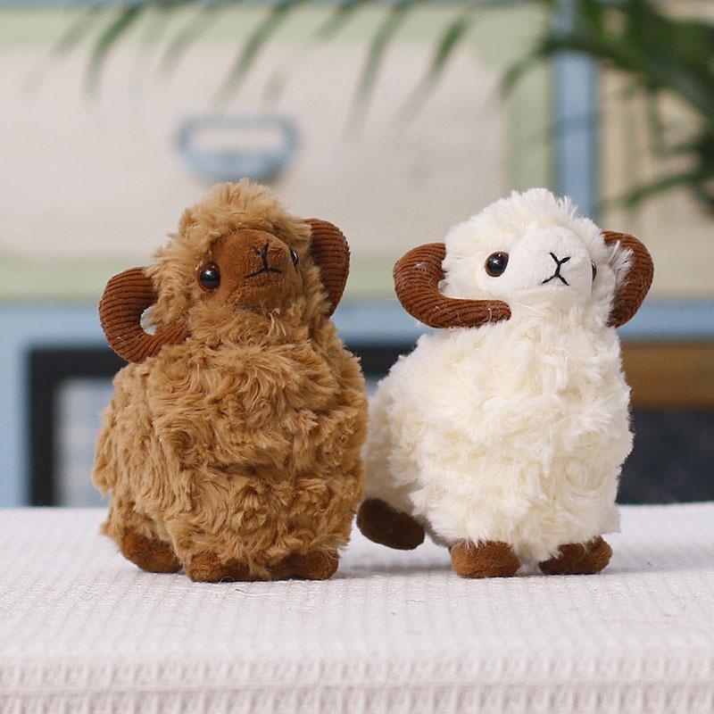 Portachiavi Alpaca Peluche Mini Carino Tessuto Morbido e Soffice Delicato Fiocco per Decorazione Zaino Regali per Bambini Souvenir per Feste