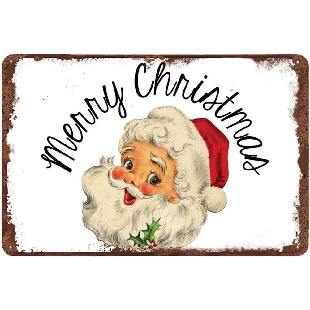 Metal Tin Signs Snow Man Xmas Wall Decoration Plaque Vintage Art Poster Iron Painting for Man Cave Home Cafe Garden Club Bar