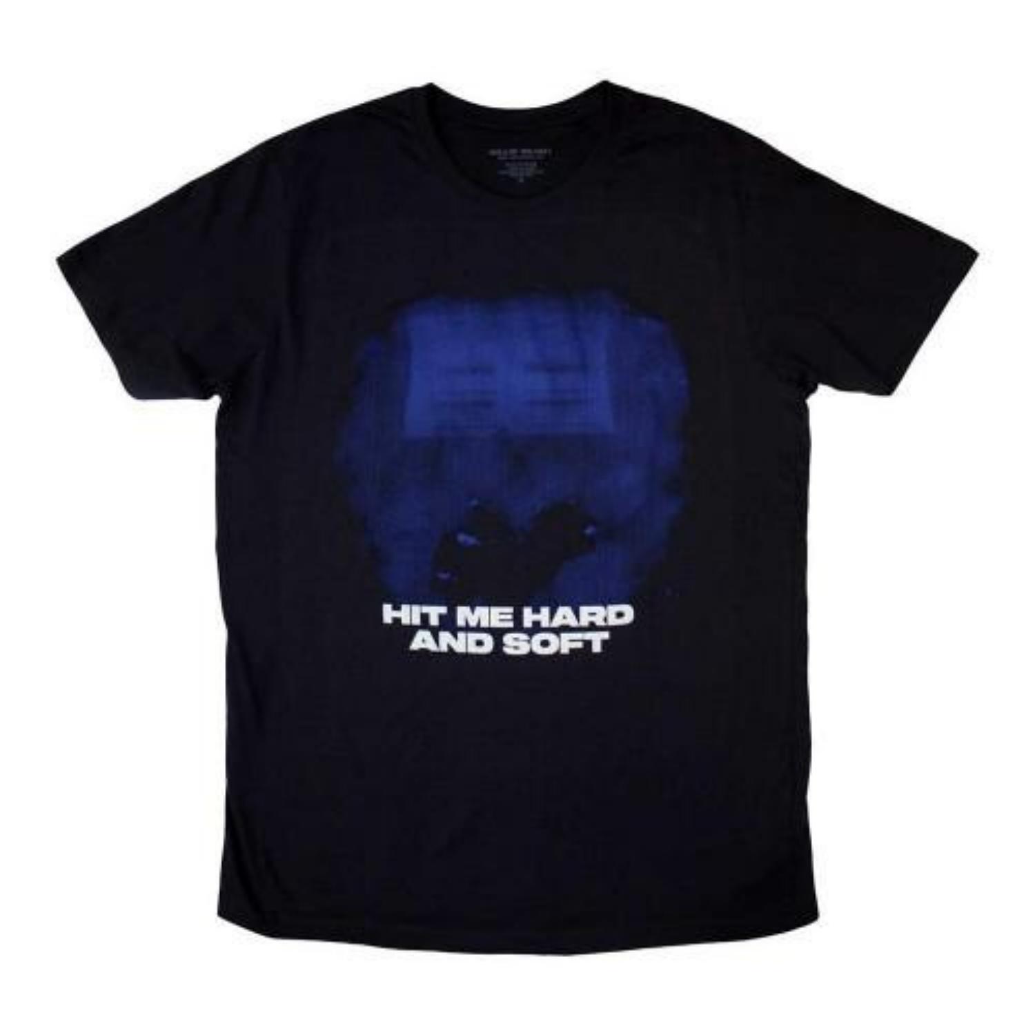 Billie Eilish Unisex Adult Hit Me Hard And Soft Blue Lines T-Shirt S