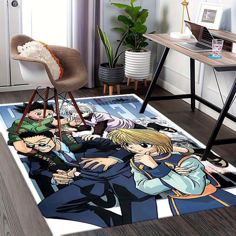 1pc Hunter x Hunter Leorio Chair Mat - Anime Cartoon Design Office Desk Pad, Non-Slip Carpet for Home Decor, Living Room, Bedroom, Game Room, Birthday