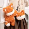 Plush Foxes Shoulder Bag Soft Crossbody Bag Girls Cartoon Backpack Lovely Animal School Bag Coin Purse for Winter