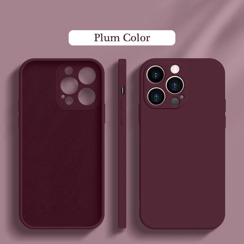 Luxuriöse offizielle Handyhülle aus flüssigem Silikon für iPhone 16 15 14 13 11 12 Pro Max 16 Plus ultradünne rutschfeste Hülle