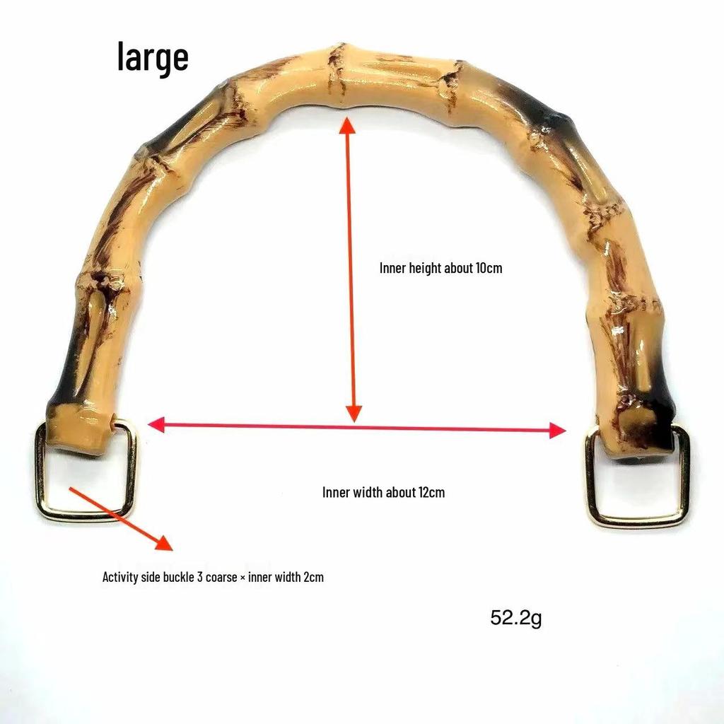 Handmade Bamboo D-Shaped Handle for Bags and Luggage