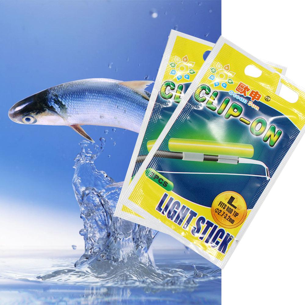 Luminous Clip On Fishing Rod Night Fishing Lightstick Glow Stick Fishing Float Light Sticks
