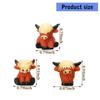 30Pcs Mini Highlands Cow Figurines To Hide Miniature Cow Statues Ornament for Cake Toppers Garden Microlandscape Decors