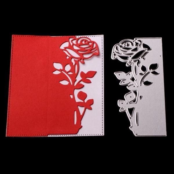 Lace Rose Envelope Metal Cutting Dies Set for DIY Scrapbooking Greeting Card Making Paper Embossing Craft