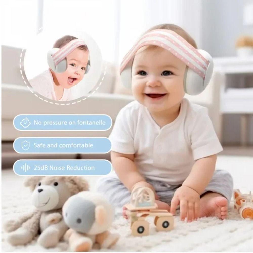 2 in 1 Baby Ear Muffs Lightweight Noise Cancelling Muffler Noise-Reducing Earmuffs  Airplane Use