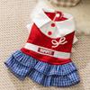 Pet clothes college pleated skirt teddy bear small medium dog couple clothes autumn and winter dog clothes
