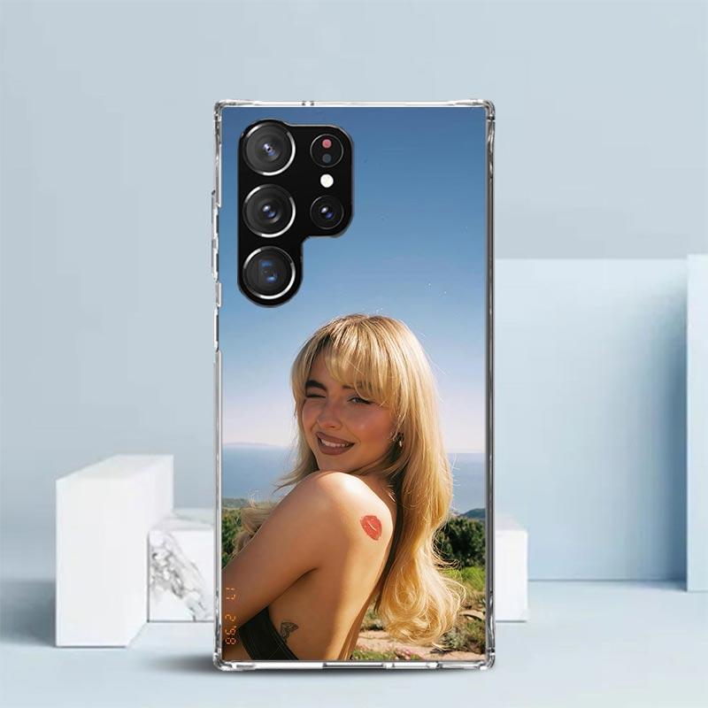 CR66 S-Sabrina C-Carpenter Soft Cover for Samsung Galaxy S25 Edge S26 S24 S23 Ultra Phone Case S22 S21 Plus S20 FE Print Pattern