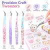 Anti-static Craft Tweezers High Precision False Eyelash Tweezers  Sticker Crafting