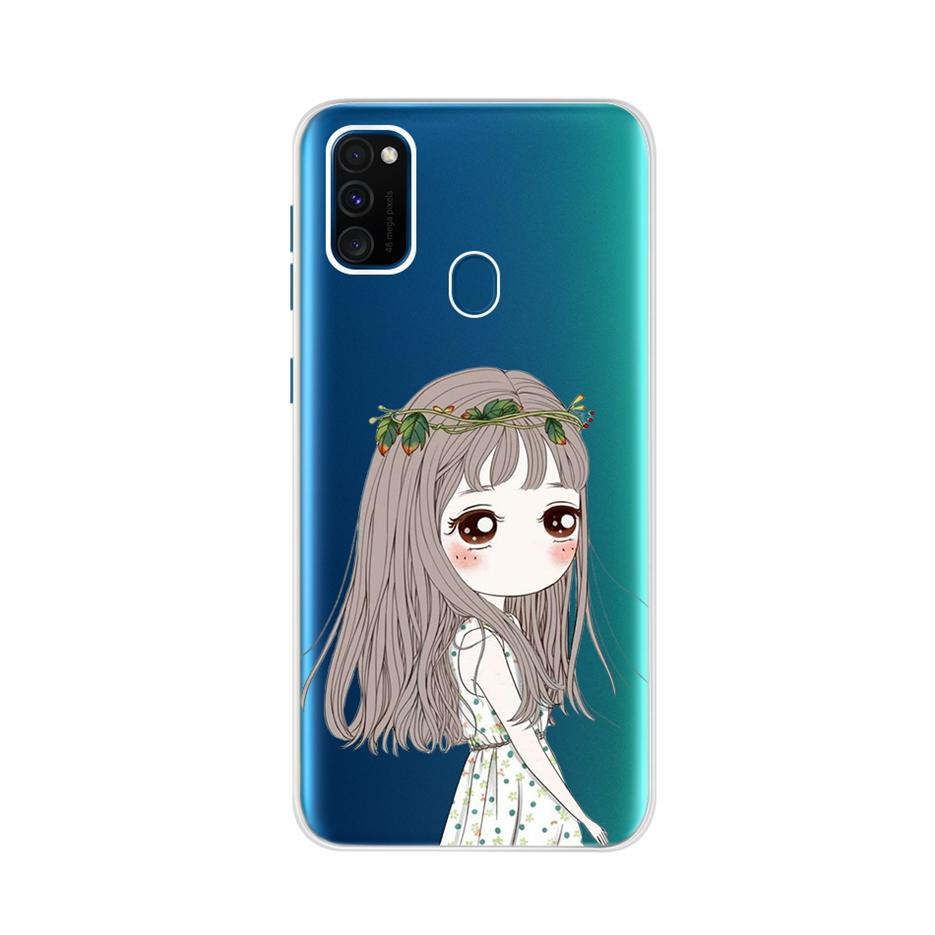 For Samsung Galaxy M21 Case Samsung M30s Soft Slim Cute Painted Phone Back Cover For Samsung M21 M 21 M215F Cases Bumper Fundas