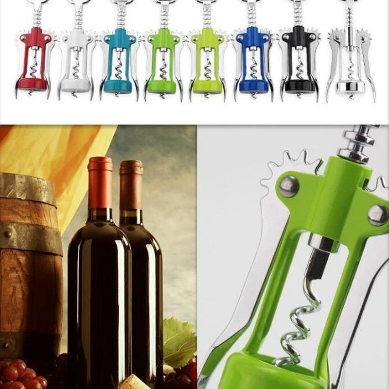 Multifunctional Wine Corkscrew Stainless Steel Beer Wine Opener Holiday Gifts Zinc Alloy Kitchen Gadgets Random Colors