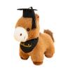 1Pc 28cm Happy Foal Graduation Doll Plush Toys Kawaii Horse with Graduation Cap for Student Graduate Gifts