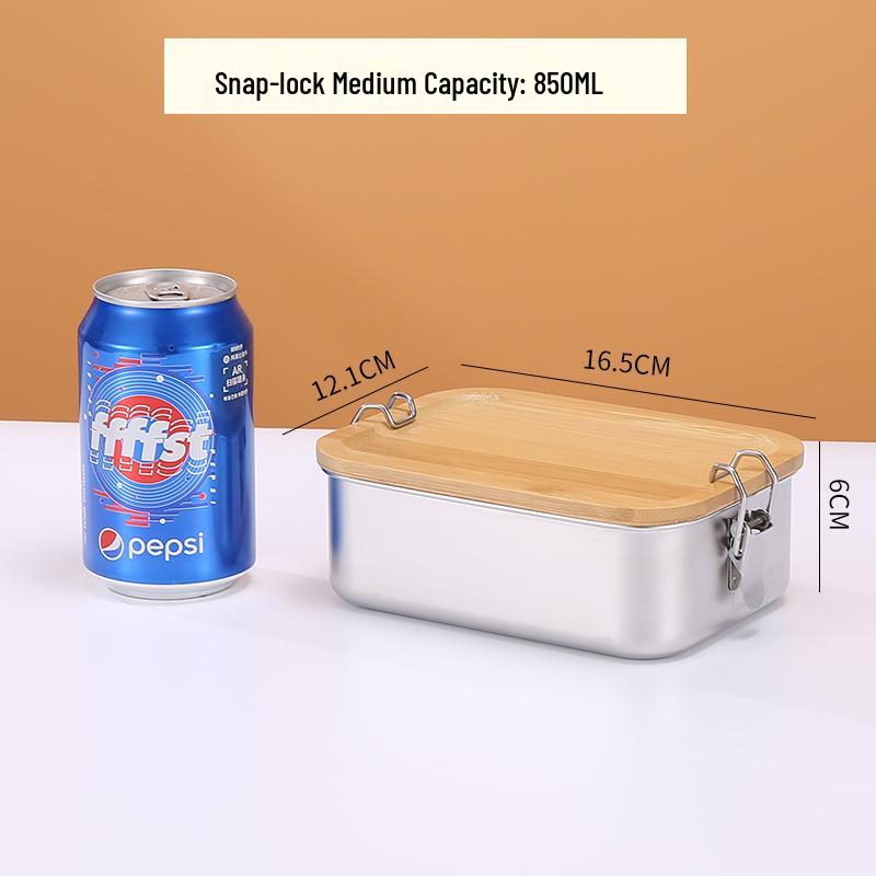 304 Stainless Steel Bento Lunch Box for Adults, Students, and Office Workers with Lid