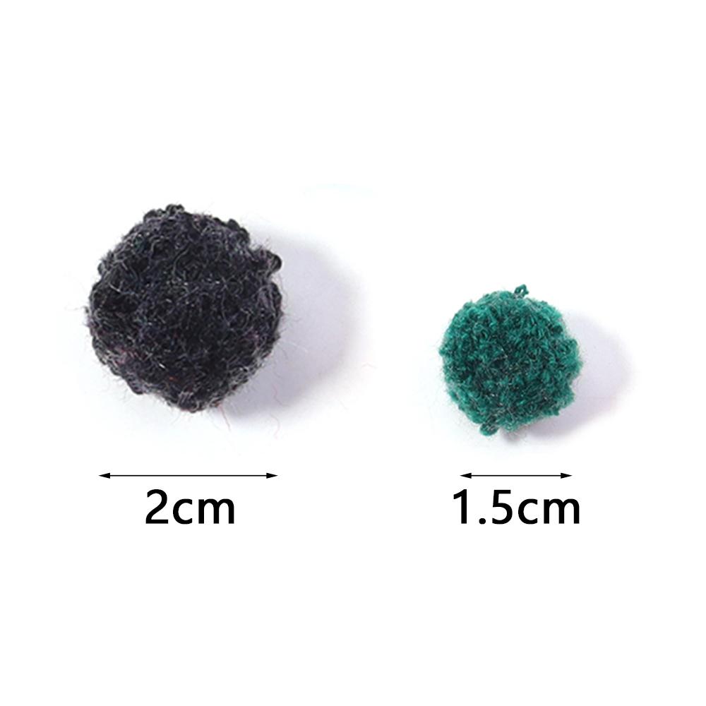 50 st fluffiga mjuka bollar färgglada pompom plyschbollar för gör-det-själv bröllopsfest julgranskläder nyckelringsdekoration tillbehör