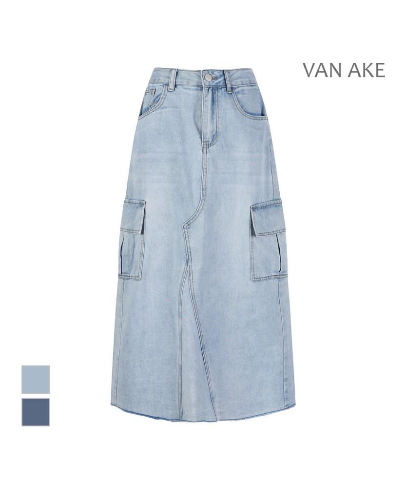 VANAKE Cargo Pocket Denim Skirt_Vb44Dku201Z