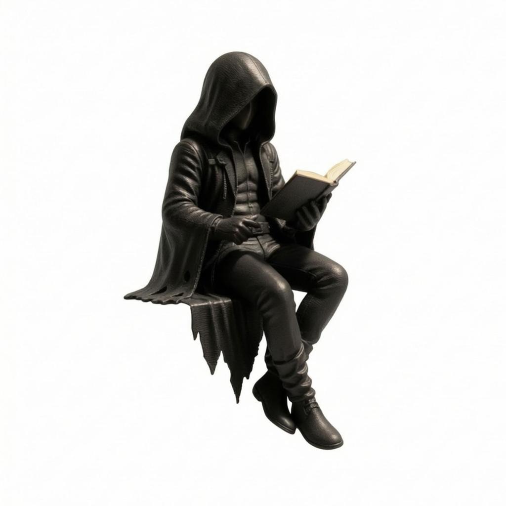 Character Figurine Gothic Statue Charming for Desk, Home Library, Collectors