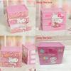 Hello Kitty Leopard Unicorn Melody Pattern Three Layer Drawer Style Storage Box For Jewelry And Makeup Organizer