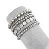 Handmade beaded bead chain European and American jewelry metal wind personality geometric versatile alloy stacked bracelet women