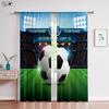 2 Pieces Of Cool Football 3d Printed Curtains Suitable For Bedroom Living Room Dormitory Decorative Curtains Machine Washable