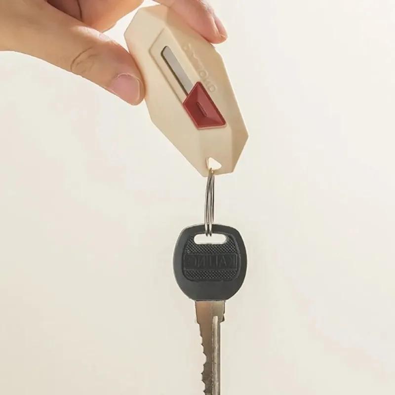 1pc Multifunctional Mini Unpacking Tool Automatic Rebound Portable Sawtooth Packaging Unpacking Device Mini Cutter Letter Opener