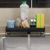 Black/Silver Soap Sponge Holder Self-Draining Dishcloth Towel Rack Sink Drain Rack  for Home
