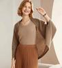 Pure Wool Flat Shawl Scarf - Warm Cashmere Blend Cape