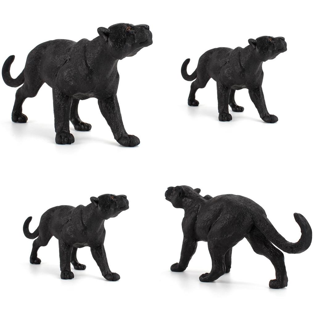 Figurine Animalière Pvc Panthère Noire avec Design Authentique pour les Passionnés de Nature