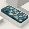 Soft TPU Case For iPhone 16e 16 17 Pro Max 15 14 Plus 13 12 Pro Max 11 17 Air Cartoon White Flower Printing Silicone Phone Cover