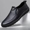 Fashion Spring and Autumn men's business leather shoes, comfortable soft soled work shoes, low cut lazy casual leather shoes