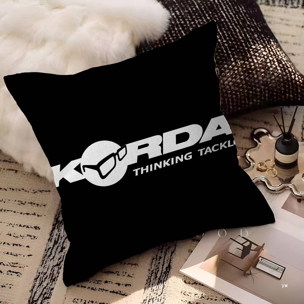 KKordas Fishing Logo Pillow Gifts Home Office Furnishings Bedroom Sofa Car Cushion Cover Case 45x45cm
