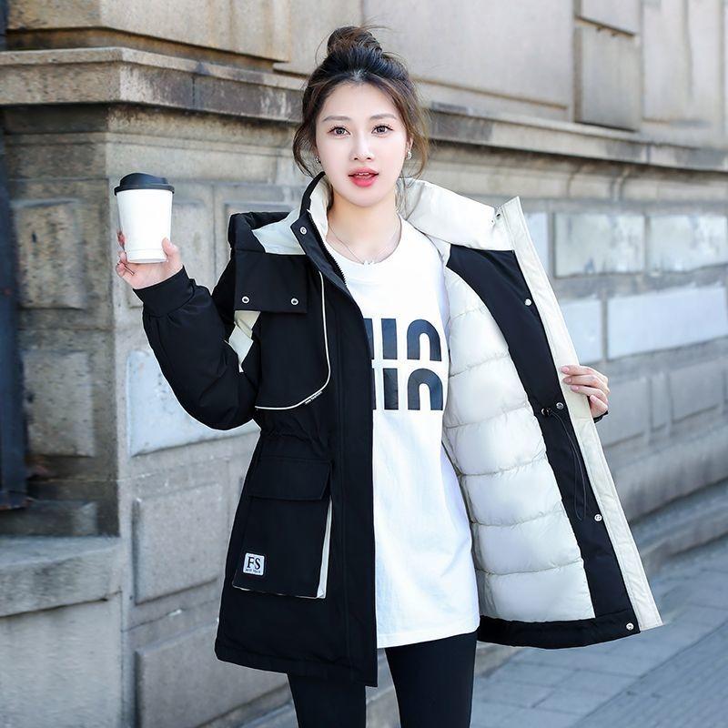 Winter Women Parka Coat Thickened Warm Workwear Cotton Jacket Fashion Outwear