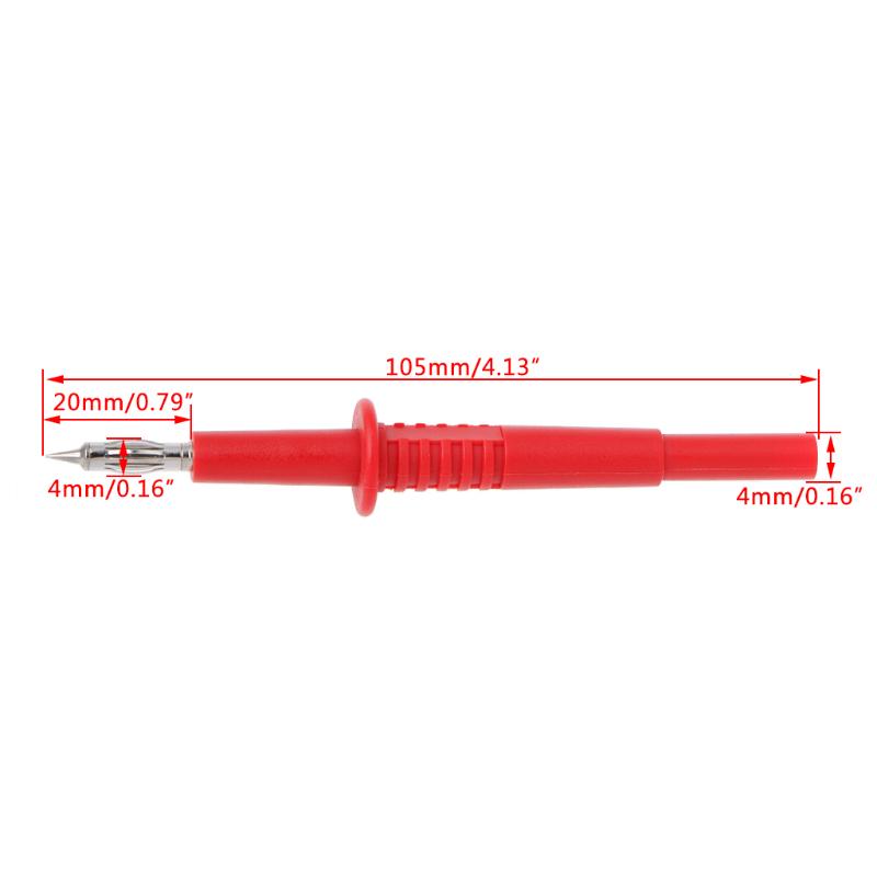2 Pcs Copper Rod Multimeter Testing Probe 4mm Socket Type Probe Banana Connector