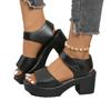 Watertop Platform Sandals New Summer High Heels Women's Shoes Thick Heel Fish Mouth Muffin Sandals Women