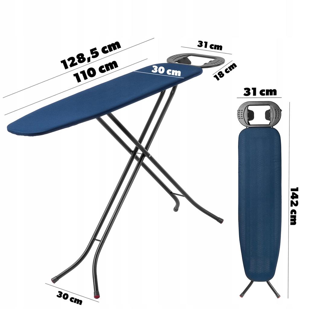 KADAX Ironing Board 110x30cm Foldable With Iron Holder Standard