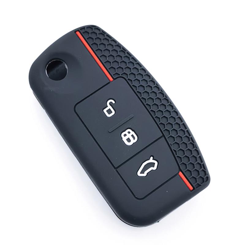 

Silicone Car Key Cases Cover Fob For Ford Fiesta Focus 2 C-Max Ecosport S-Max Fusion Mondeo Remote Control Case Keychain