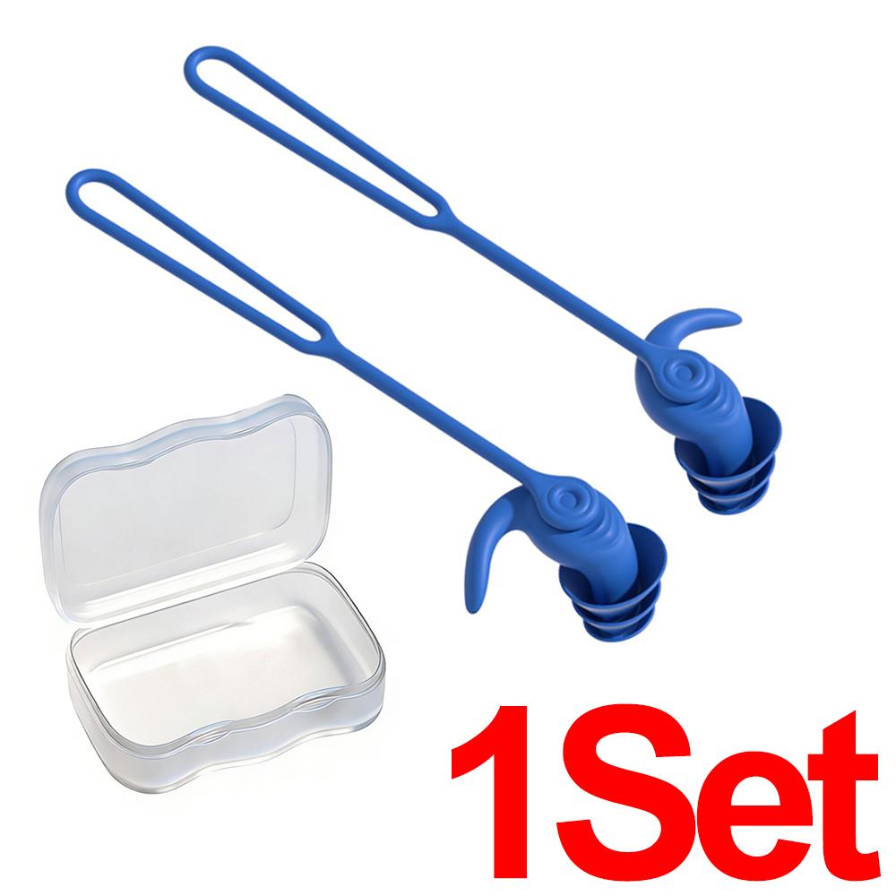 Anti-Loss Swimming Ear Plugs Silicone Waterproof Noise Reduction Earplugs with Rope for Diving Sleep Silent Anti-Noise Ear Plugs