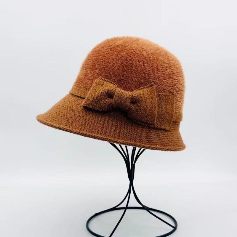 Hat female winter autumn winter new plush warm middle aged fisherman hat fashion versatile mother hat