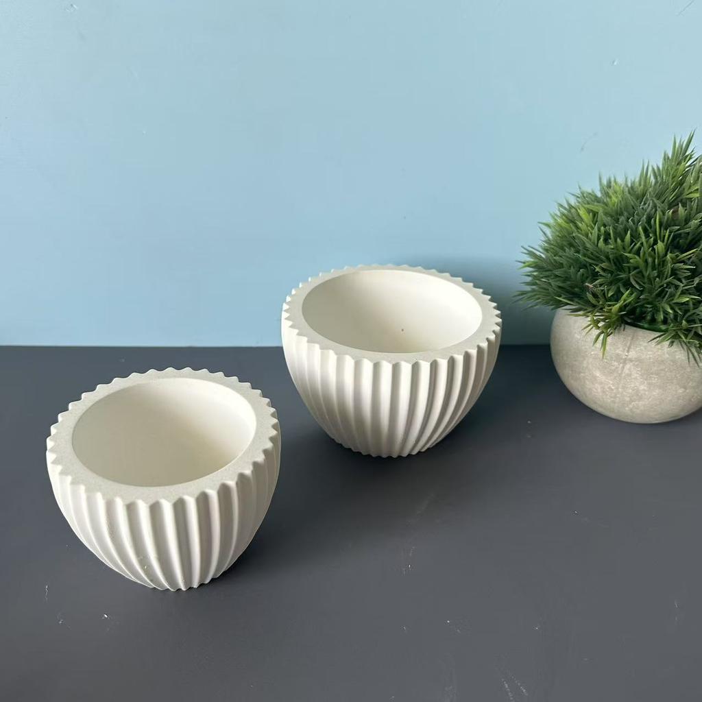 Größe Gestreifte Kerzentasse Silikonform Gestreifte Schale Glas Masonry Tropf-Formen