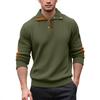 Men's Casual Sweatshirt Long Sleeve Thermal Stand Collar Button Pullover Sweatshirts