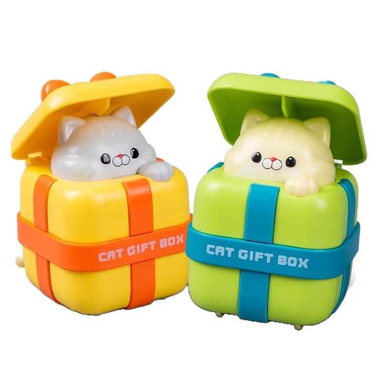 Cartoon Car Cat Educational Crawling Toy for Kids - Ideal Birthday Gift for Kindergarteners