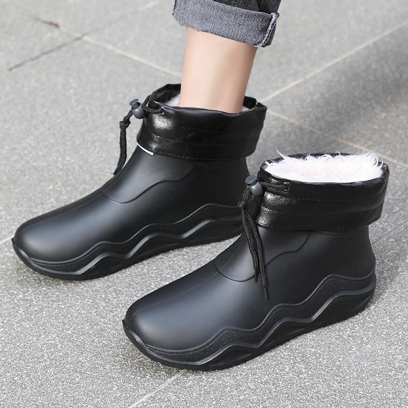 Winter Warm Men's Shoes New Fashion German Outer Wear Wading Shoes Men's and Women's Removable Thermal Cover Rubber Shoes Couple Water Shoes
