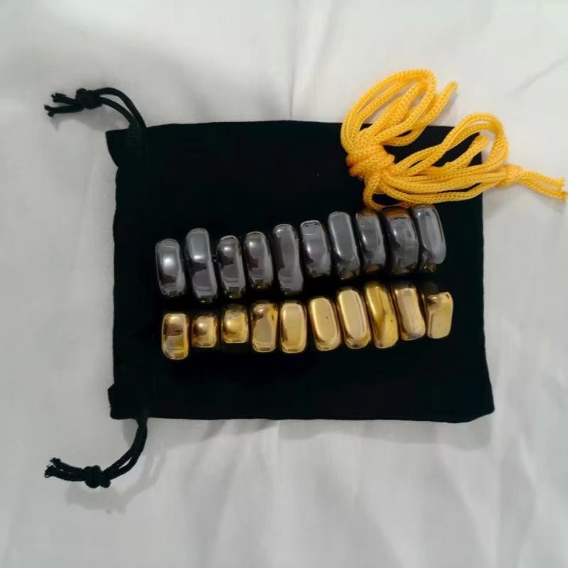 DIY Photo Wall Irregular Black Lodestone Family Magnet Pushpin Multi Functional Match Color Rope Fridge Magnetic Stone Set