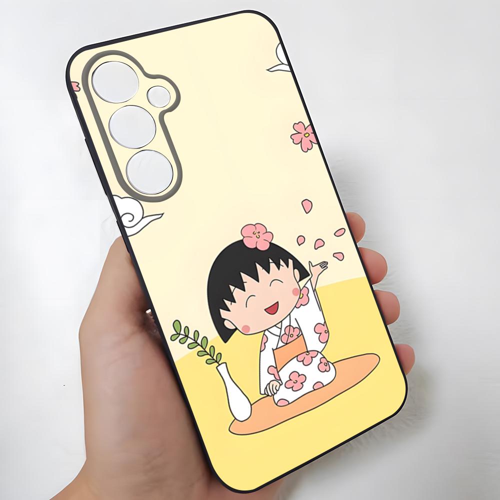 Chibi Maruko-chan Phone Case For Samsung S26 Ultra S25 Edge Ultra S23 S22 S21 S20 Ultra Plus S24 Fe Glass Cover