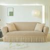 Premium Thick Bubble Gauze Sofa Cover Full Elastic Lace Universal Fit Sofa Protector All Season