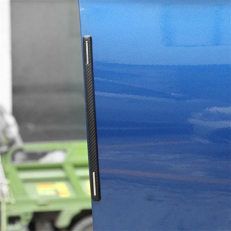 4pcs Car Accessories Bumper Corner Guard Cover Anti Scratch Protector Carbon Fiber Pattern Sticker