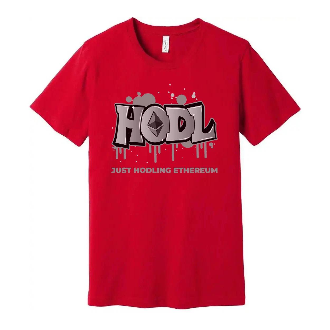 

Unisex Short Sleeve Graphic Tee Featuring Hodl Ethereum Logo Artwork and Retro T 4XL